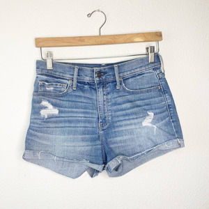 Abercrombie & Fitch Light Wash Blue Denim Shorts 6